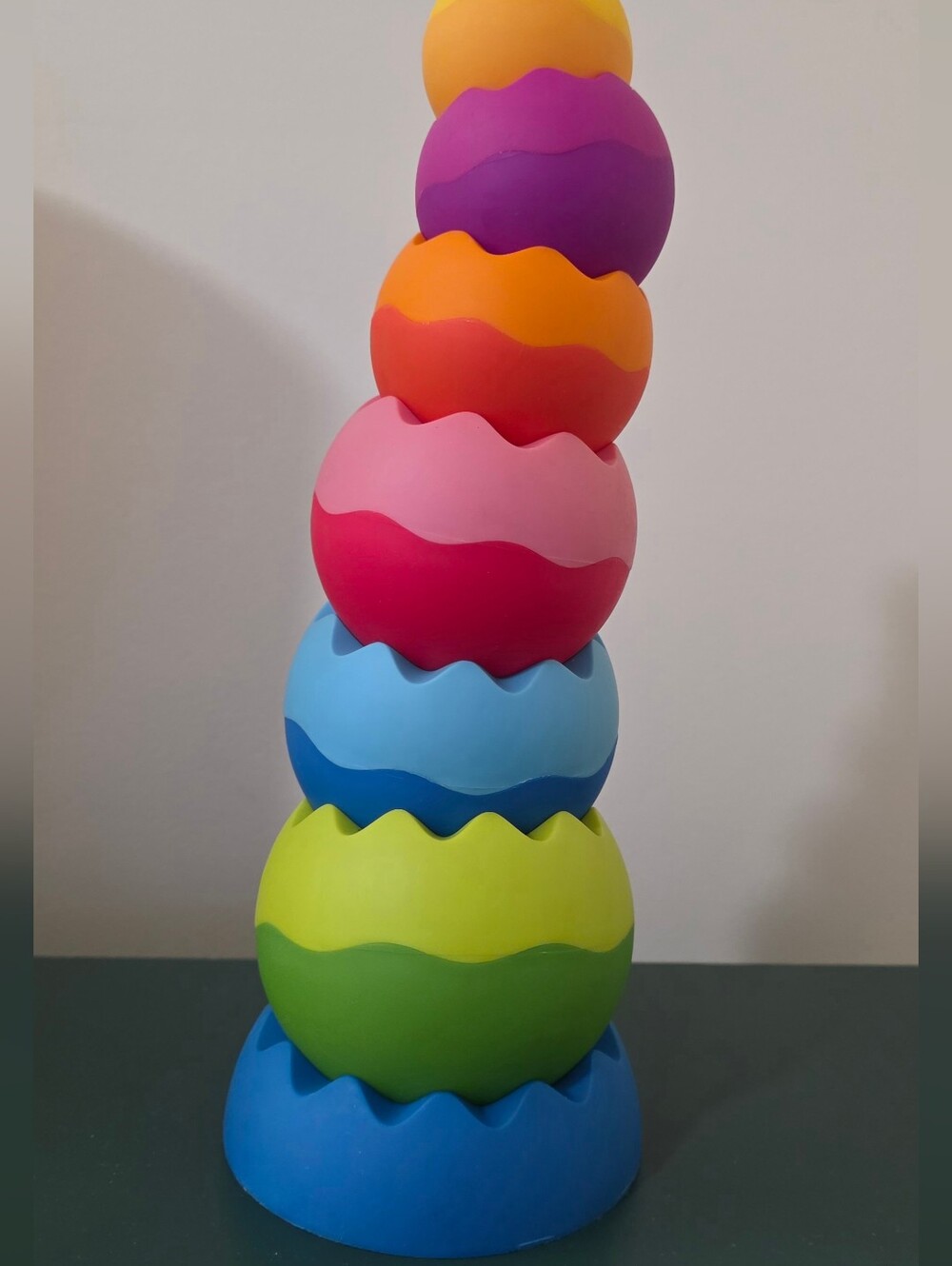 Fat Brain Toys Tobbles Neo 6 Stackable Spheres Learning Sensory Motor Skills